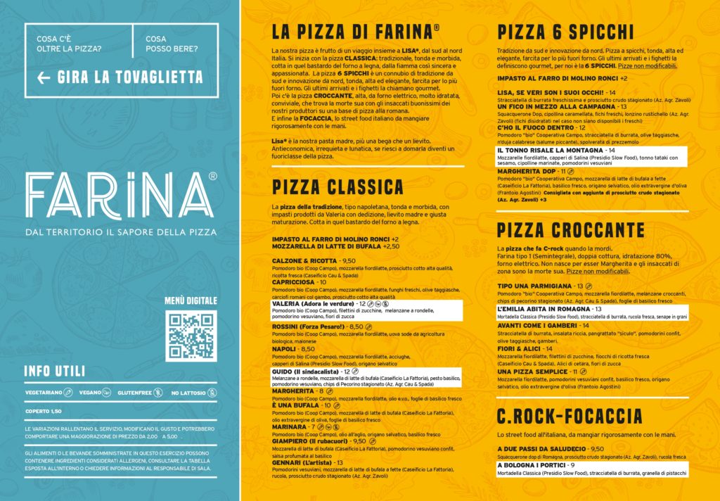 Menù Farina