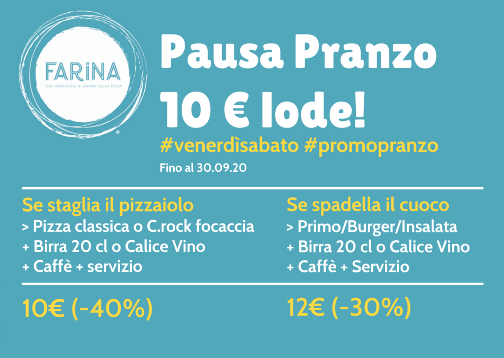 Promo pranzo Farina